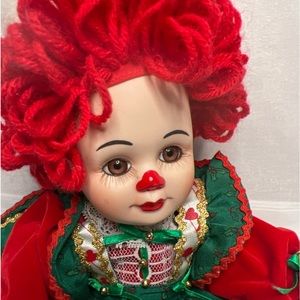 Marie Osmond Belle Raggedy Ann Christmas Clown Doll-17 1/2 in.  Tall